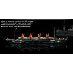 Academy R.M.S. Titanic + LED SetUpper Deck And Cabin Lighting EffectMCP (Multi Coloured Parts)LED Unit.Display Stand With Battery Holder 11 Academy R.M.S. Titanic + LED SetUpper Deck And Cabin Lighting EffectMCP (Multi Coloured Parts)LED Unit.Display Stand With Battery Holder -Professional Model Toy Store academy ac14220 r m s titanic led setupper deck and cabin lighting 1 3