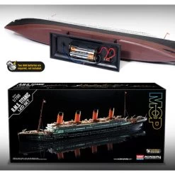 Academy R.M.S. Titanic + LED SetUpper Deck And Cabin Lighting EffectMCP (Multi Coloured Parts)LED Unit.Display Stand With Battery Holder 13 Academy R.M.S. Titanic + LED SetUpper Deck And Cabin Lighting EffectMCP (Multi Coloured Parts)LED Unit.Display Stand With Battery Holder -Professional Model Toy Store academy ac14220 r m s titanic led setupper deck and cabin lighting 1 5
