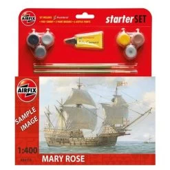 Airfix Mary Rose (gift Or Starter Set With Paints, Paint Brush And Poly Cement) Model Kit