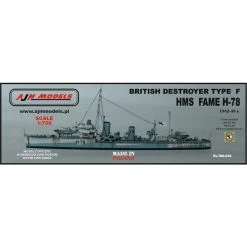 HMS Fame H-78 British Type F Destroyer Model Kit