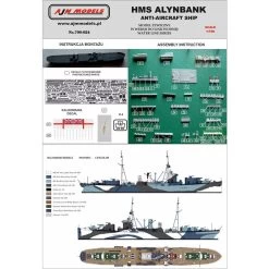 HMS Alynbank Anti-aircraft Ship Model Kit -Professional Model Toy Store ajm models ajm700 024 hms alynbank anti aircraft ship 1