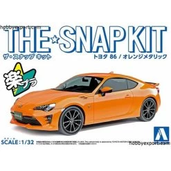 Aoshima Toyota 86 Orange Metallic Snap Kit Model Kit