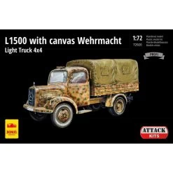 M.B. L1500 Wehrmacht Light Truck 4x4, With Canvas Top. Includes P/e Exterior Fret, Alternative Resin Parts (wheels & Canvas Top)