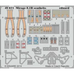 Eduard Mirage F.1b Seatbelts Kh Model Kit
