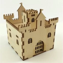 Model Castle Fort Money Box Wooden Building Model Kit
