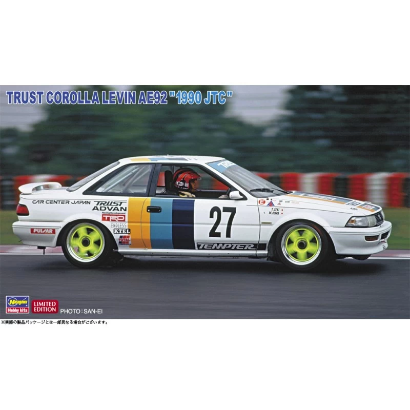 Hasegawa Trust Corolla Levin AE92 1990 JTC Model Kit 3 Hasegawa Trust Corolla Levin AE92 1990 JTC Model Kit