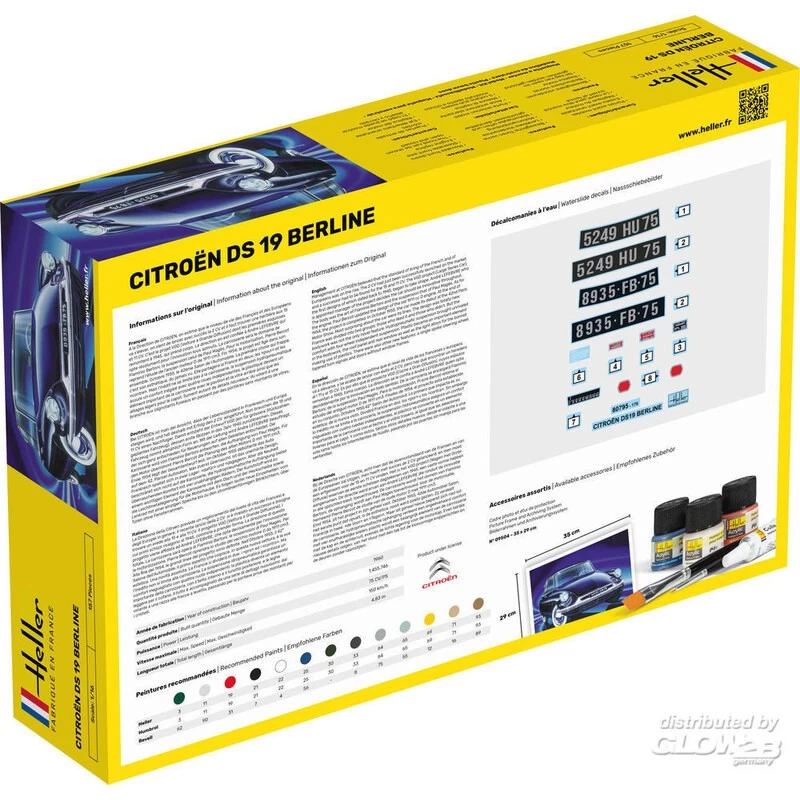Heller STARTER KIT Citroen DS 19 Model Kit 4 Heller STARTER KIT Citroen DS 19 Model Kit - Image 2