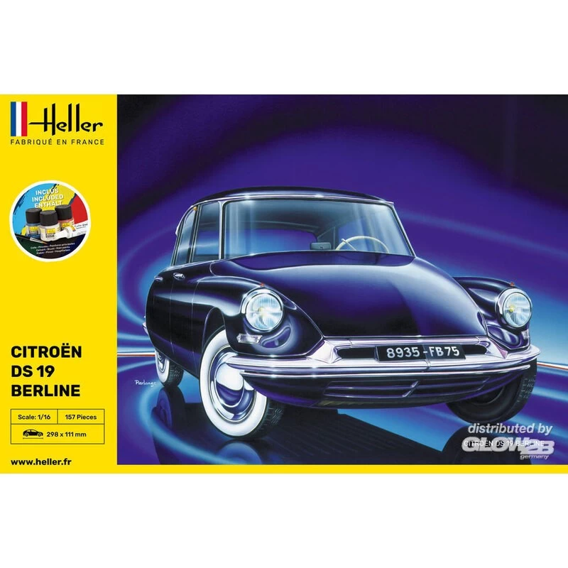 Heller STARTER KIT Citroen DS 19 Model Kit 5 Heller STARTER KIT Citroen DS 19 Model Kit - Image 3