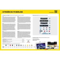 Heller STARTER KIT Citroen DS 19 Model Kit 10 Heller STARTER KIT Citroen DS 19 Model Kit -Professional Model Toy Store heller 1000567950 starter kit citroen ds 19 3
