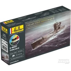 Heller STARTER KIT Submarine Type VII C Model Kit