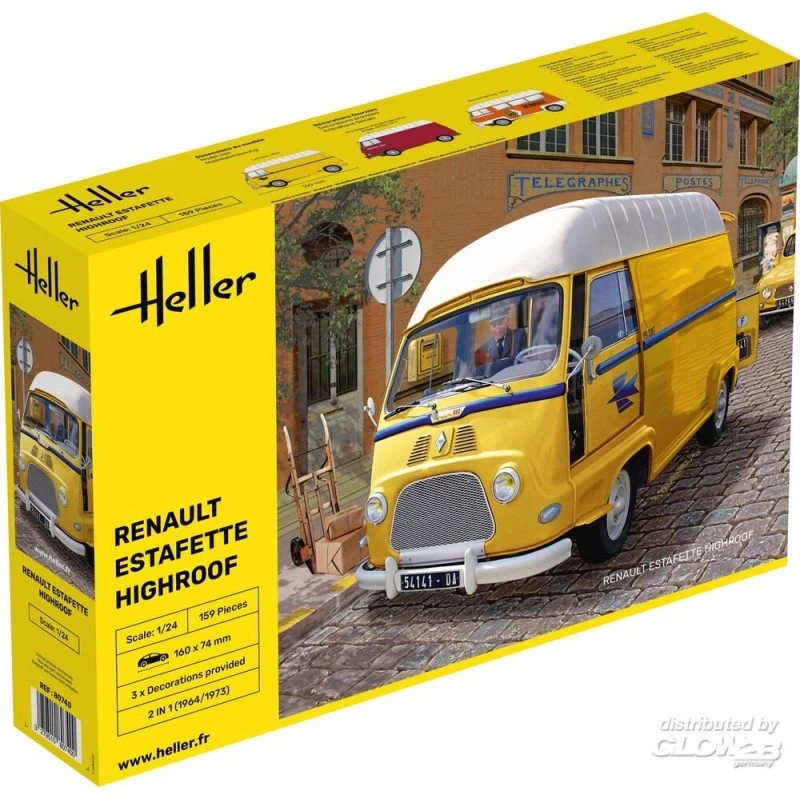 Heller Estafette High Roof Model Kit 3 Heller Estafette High Roof Model Kit