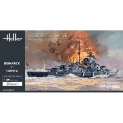 Heller Bismarck + Tirpitz TWINSET Model Kit -Professional Model Toy Store heller 1000850780 bismarck tirpitz twinset 2