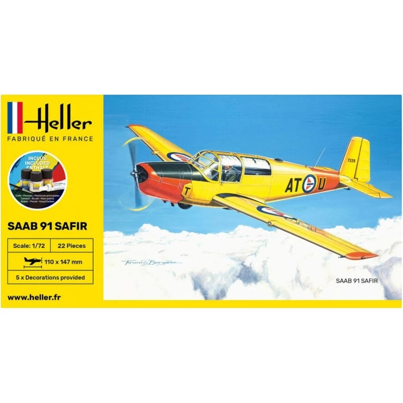 Heller Starter Kit Saab Safir 91 Model Kit 4 Heller Starter Kit Saab Safir 91 Model Kit - Image 2