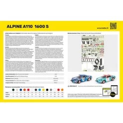 Heller STARTER KIT Alpine A110 1600 S 1/24 Model Kit 12 Heller STARTER KIT Alpine A110 1600 S 1/24 Model Kit -Professional Model Toy Store heller hell56745 starter kit alpine a110 1600 s 1 24 4