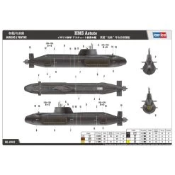 HMS Astute Submarine Model Kit -Professional Model Toy Store hobby boss hb87022 hms astute submarine 1