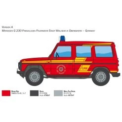 Italeri Mercedes G230 Fire Brigade Model Kit -Professional Model Toy Store italeri i3663 mercedes g230 fire brigade 4