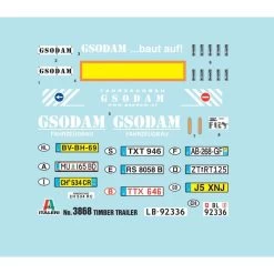 Italeri Timber Trailer Model Kit -Professional Model Toy Store italeri it3868 timber trailer 2