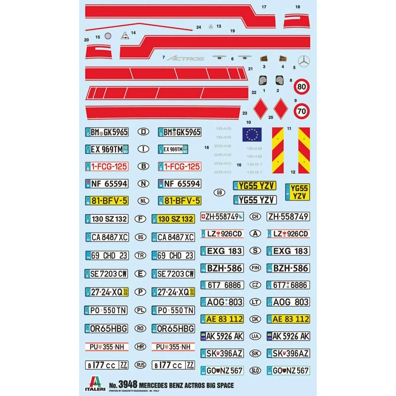 Italeri Mercedes Benz MP4 Big Space UPGRADED MOULDS - CHROMED ADESIVES - COLOR INSTRUCTIONS SHEETActros Is The Commercial Name For Merce 4 Italeri Mercedes Benz MP4 Big Space UPGRADED MOULDS - CHROMED ADESIVES - COLOR INSTRUCTIONS SHEETActros Is The Commercial Name For Merce - Image 2