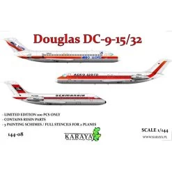 Douglas DC-9-15/32 Limited Plastic Kit For DC-9 In German Service: DC-9-15 Germanair And DC-9-32 Aero Lloyd - Plastic Is Fly + D