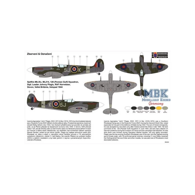 Supermarine Spitfire Mk. IXc "Johnny Plagis" Model Kit 4 Supermarine Spitfire Mk. IXc "Johnny Plagis" Model Kit - Image 2