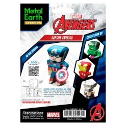 Metal Earth Captain America Metal Model Kit -Professional Model Toy Store metal earth 5060001 captain america 3