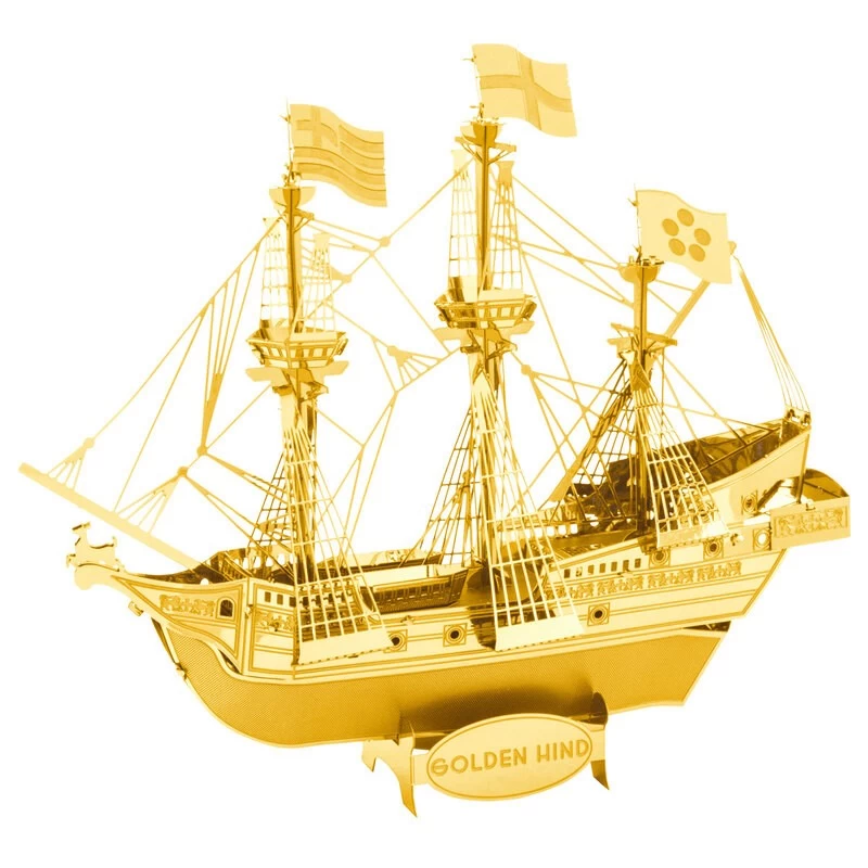 Metal Earth GOLDEN HIND In Gold Metal Model Kit 3 Metal Earth GOLDEN HIND In Gold Metal Model Kit
