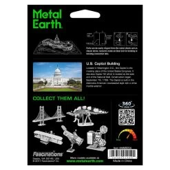 Metal Earth MetalEarth Architecture: US CAPITOL 10.7x4x5cm, Metal 3D Model With 2 Sheets, On Card 12x17cm, 14+ 9 Metal Earth MetalEarth Architecture: US CAPITOL 10.7x4x5cm, Metal 3D Model With 2 Sheets, On Card 12x17cm, 14+ -Professional Model Toy Store metal earth 5061054 metalearth architecture us capitol 10 7x4x5cm me 3