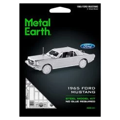 Metal Earth MetalEarth Vehicles: 1965 FORD MUSTANG COUPE 9x2.5x3.2cm, Metal 3D Model With 2 Sheets, On Card 12x17cm, 14+ -Professional Model Toy Store metal earth 5061056 metalearth vehicles 1965 ford mustang coupe 9x2 5 2