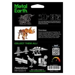 Metal Earth MetalEarth Dinosaurs: TRICERATOPS SKELETTE, Metal 3D Model With 2 Sheets, On Card 12x17cm, 14+ -Professional Model Toy Store metal earth 5061101 metalearth dinosaurs triceratops skelette metal 1 3