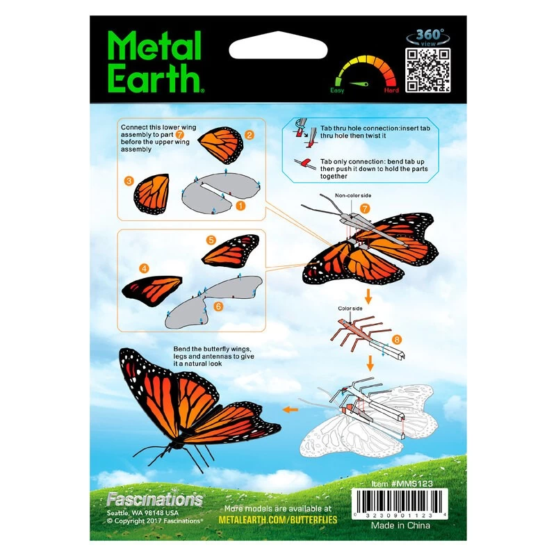 Metal Earth Butterfly Monarch Metal Model Kit 5 Metal Earth Butterfly Monarch Metal Model Kit - Image 3