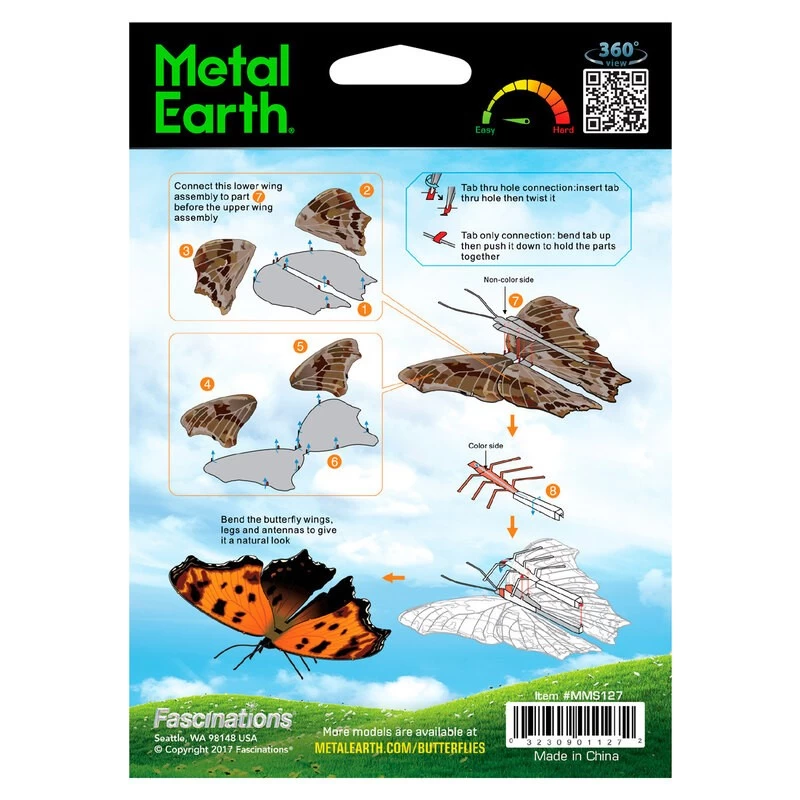 Metal Earth Eastern Comma Butterfly Metal Model Kit 5 Metal Earth Eastern Comma Butterfly Metal Model Kit - Image 3