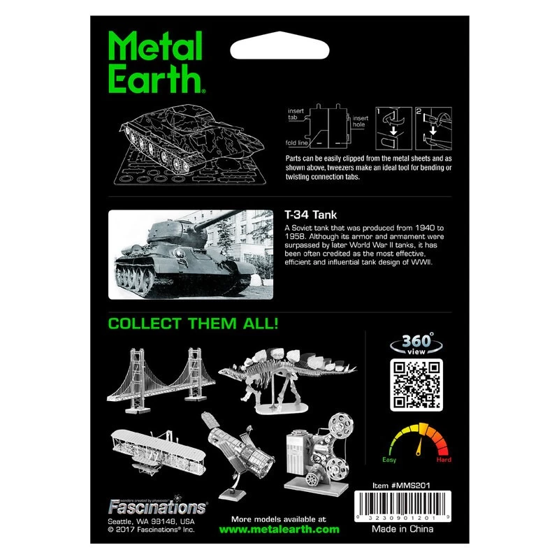 Metal Earth T-34 Tank Metal Model Kit 5 Metal Earth T-34 Tank Metal Model Kit - Image 3