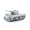 Metal Earth MetalEarth Combat Tank: SHERMAN TANK 7.33x3.47x3.37cm, Metal 3D Model With 2 Sheets, On Card 12x17cm, 14+