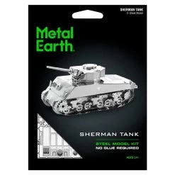 Metal Earth MetalEarth Combat Tank: SHERMAN TANK 7.33x3.47x3.37cm, Metal 3D Model With 2 Sheets, On Card 12x17cm, 14+ 8 Metal Earth MetalEarth Combat Tank: SHERMAN TANK 7.33x3.47x3.37cm, Metal 3D Model With 2 Sheets, On Card 12x17cm, 14+ -Professional Model Toy Store metal earth 5061204 metalearth combat tank sherman tank 7 33x3 47x3 3 2