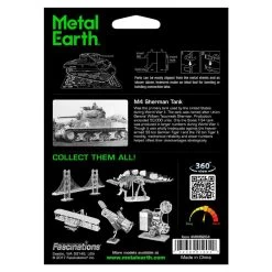 Metal Earth MetalEarth Combat Tank: SHERMAN TANK 7.33x3.47x3.37cm, Metal 3D Model With 2 Sheets, On Card 12x17cm, 14+ 9 Metal Earth MetalEarth Combat Tank: SHERMAN TANK 7.33x3.47x3.37cm, Metal 3D Model With 2 Sheets, On Card 12x17cm, 14+ -Professional Model Toy Store metal earth 5061204 metalearth combat tank sherman tank 7 33x3 47x3 3 3