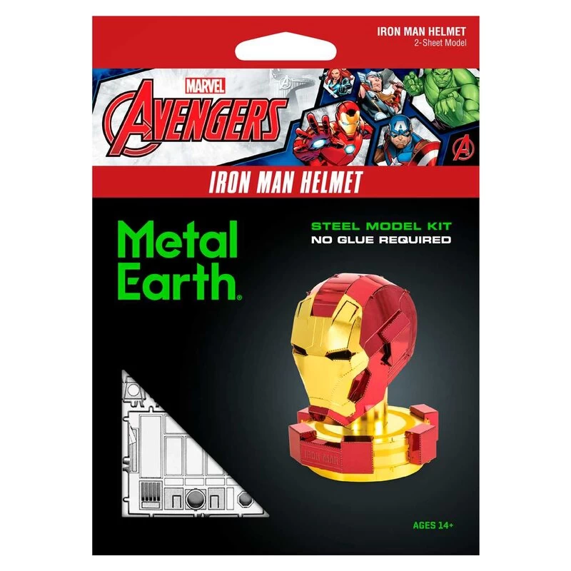 Metal Earth MetalEarth: AVENGERS / HELMET IRON MAN, Metal 3D Model With 2 Sheets, On Card 12x17cm, 14+ 5 Metal Earth MetalEarth: AVENGERS / HELMET IRON MAN, Metal 3D Model With 2 Sheets, On Card 12x17cm, 14+ - Image 3