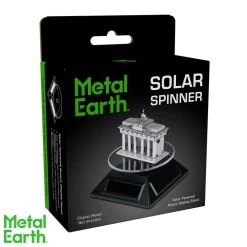 MetalEarth Promotion: SPINNER SOLAR Diam.10.95x4.45cm For Metal 3D Model Of Metal Earth, No Batteries Needed, Powered By Ambient -Professional Model Toy Store metal earth 5061904 metalearth promotion spinner solar diam 10 95x4 4 4