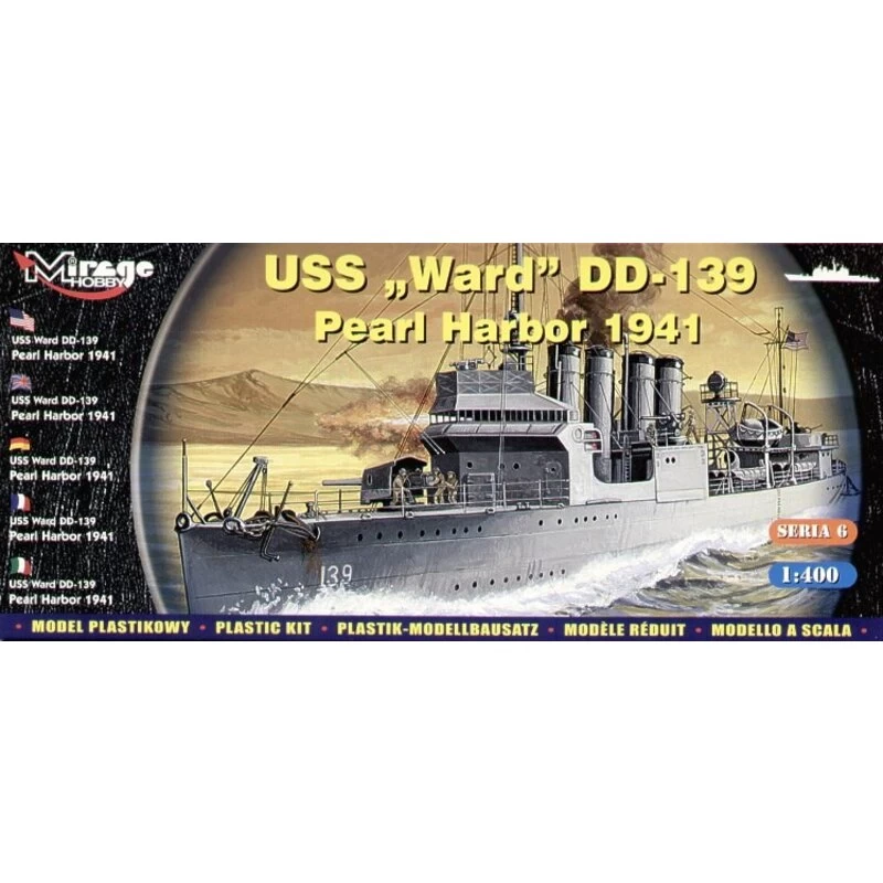 Mirage USS Ward DD-139 Pearl Harbor 1941 Model Kit 2 Mirage USS Ward DD-139 Pearl Harbor 1941 Model Kit