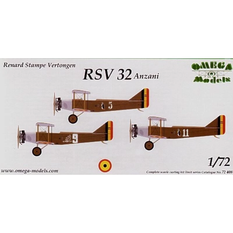 RSV-32 Anzani. Decals Belgium 5 9 And 11 Model Kit 3 RSV-32 Anzani. Decals Belgium 5 9 And 11 Model Kit