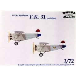 N.V.I. Koolhoven F.K.31 Prototype. Decals Included Model Kit