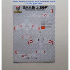 SAAB J-29F 'Tunnan' Austrian, Injection Molded Plastic Kit Incl PE Parts & Cartograf Decals -Professional Model Toy Store pilot replicas pr48a003 saab j 29f tunnan austrian injection molded 2