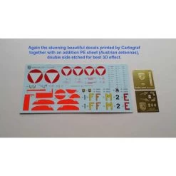 SAAB J-29F 'Tunnan' Austrian, Injection Molded Plastic Kit Incl PE Parts & Cartograf Decals -Professional Model Toy Store pilot replicas pr48a003 saab j 29f tunnan austrian injection molded 3