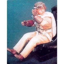 1 X French Pilot Seated In Aircraft Figure
