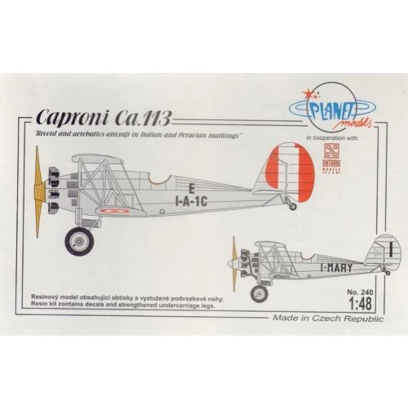 Caproni Ca.113 Italian And Peruvian Markings Model Kit 3 Caproni Ca.113 Italian And Peruvian Markings Model Kit