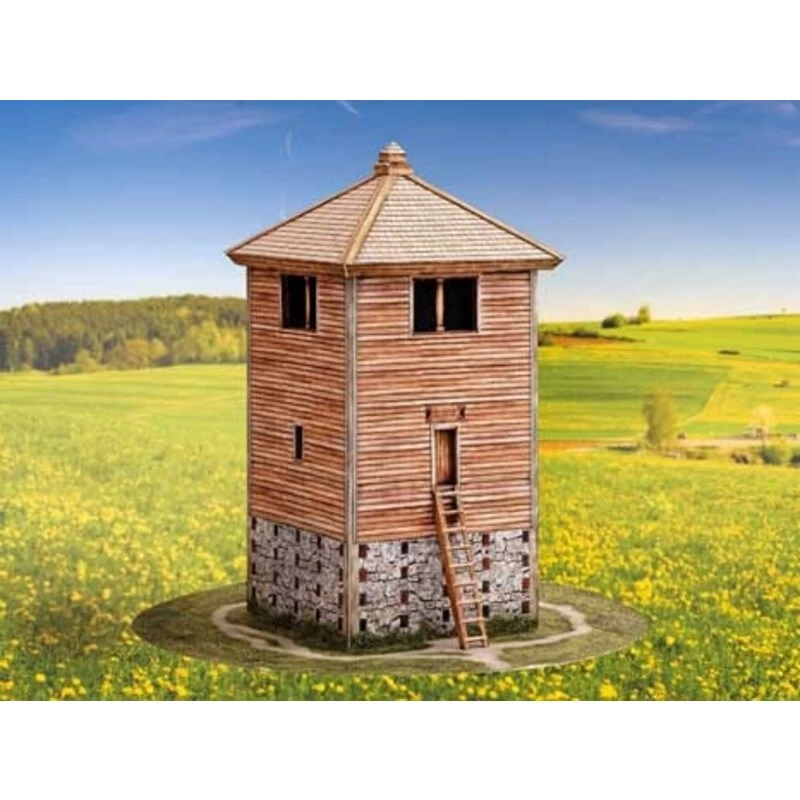 Wooden Roman Watchtower Cardboard Modelkit 4 Wooden Roman Watchtower Cardboard Modelkit - Image 2
