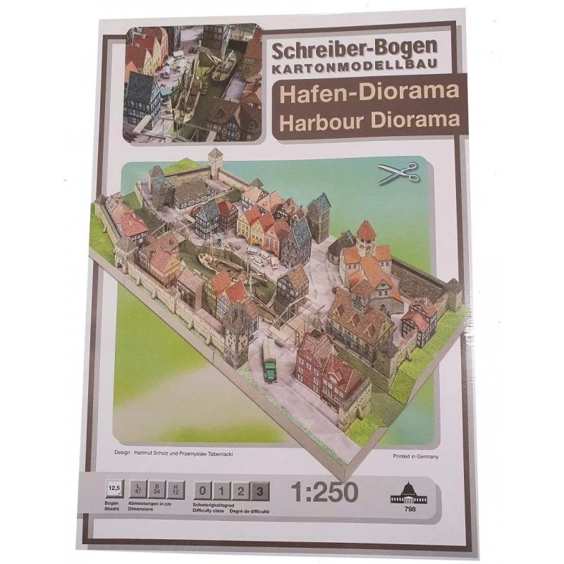 Harbor Diorama Cardboard Modelkit 4 Harbor Diorama Cardboard Modelkit - Image 2