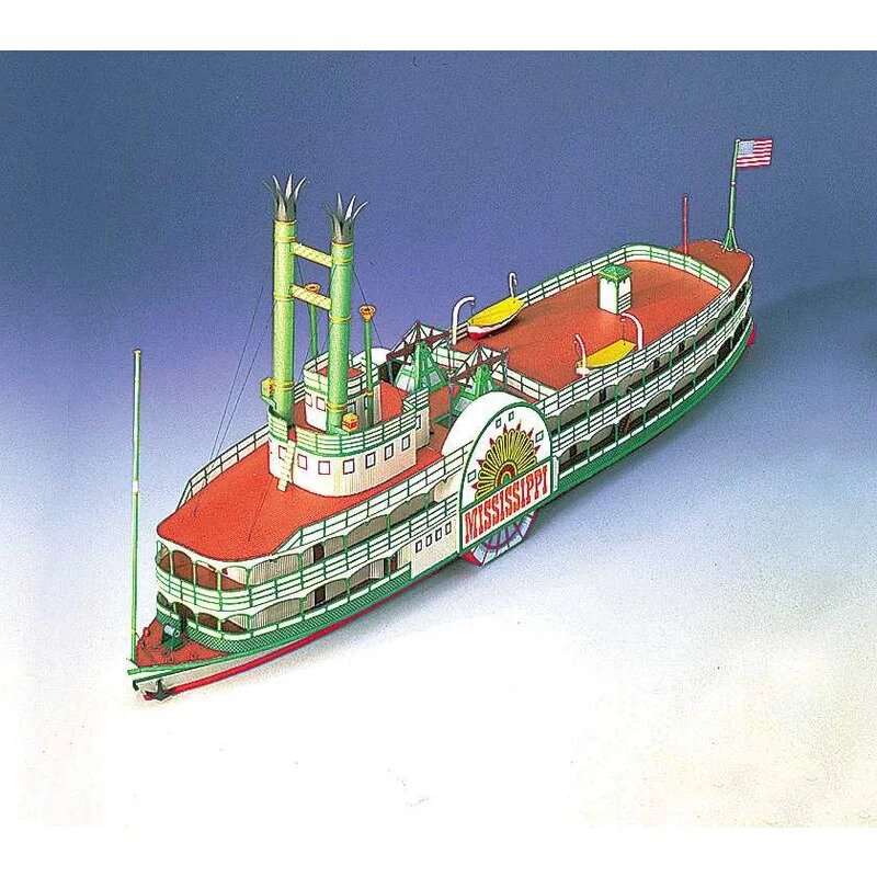Mississippi Steamboat Cardboard Modelkit 3 Mississippi Steamboat Cardboard Modelkit