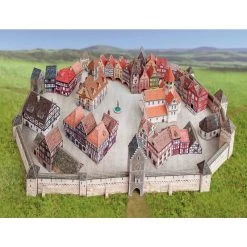 Medieval Small Town Cardboard Modelkit