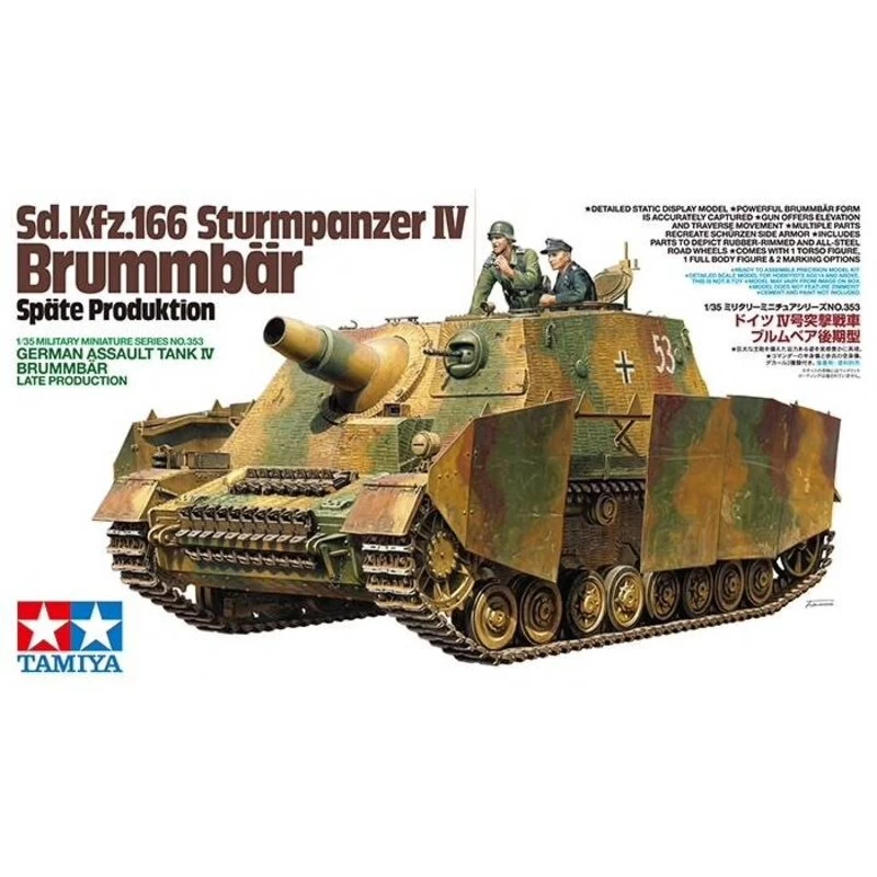 Tamiya Sd.Kfz.166 Sturmpanzer IV Brummbar Model Kit 3 Tamiya Sd.Kfz.166 Sturmpanzer IV Brummbar Model Kit