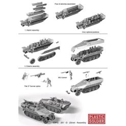 PLASTIC SOLDIER CO: 1/72nd Easy Assembly German Sdkfz 251 Ausf D Half Track Model Kit -Professional Model Toy Store the plastic soldier company psc v20006 plastic soldier co 1 72nd easy 1